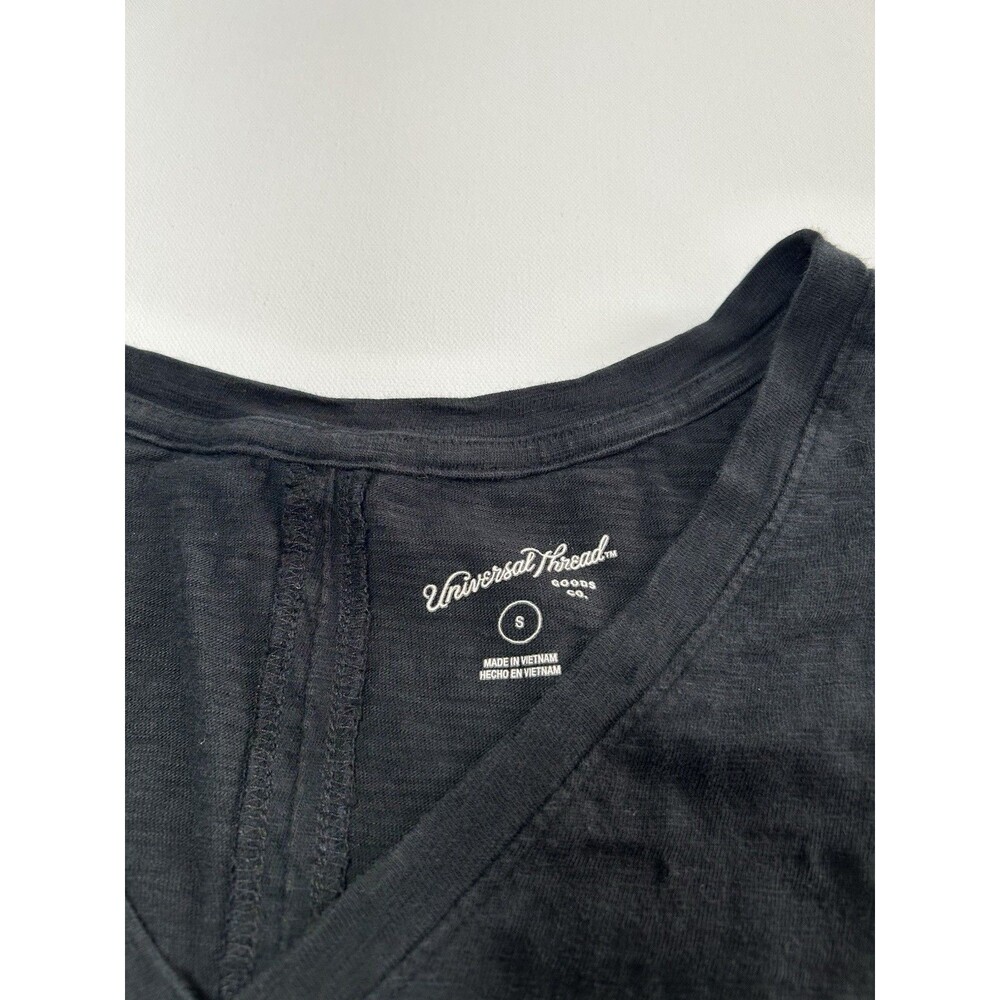 Cotton Slub Maxi Dress Black V-neck Universal Thread Women’s Size Small - Picture 5 of 10